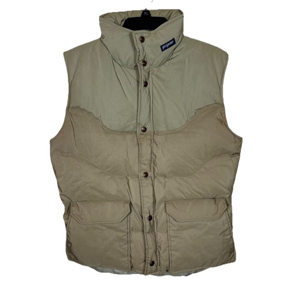 Vintage Jansport‎ Goose Down Puffer Vest Women's Size Large Outdoor Hiking